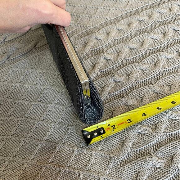 Vintage Charcoal/Black Beaded Clutch - Picture 10 of 12